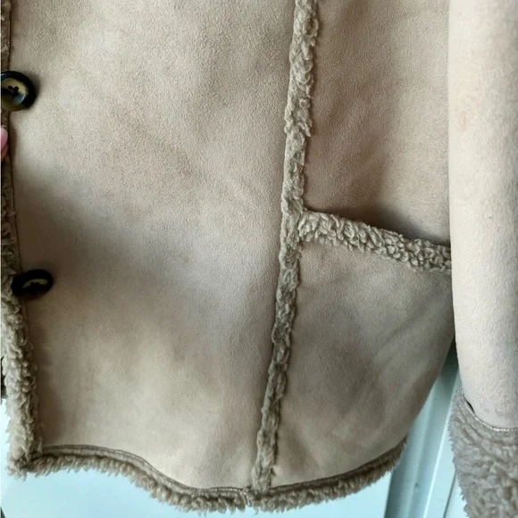 LL Bean Suede Sherpa Jacket Size XL - Picture 2 of 9